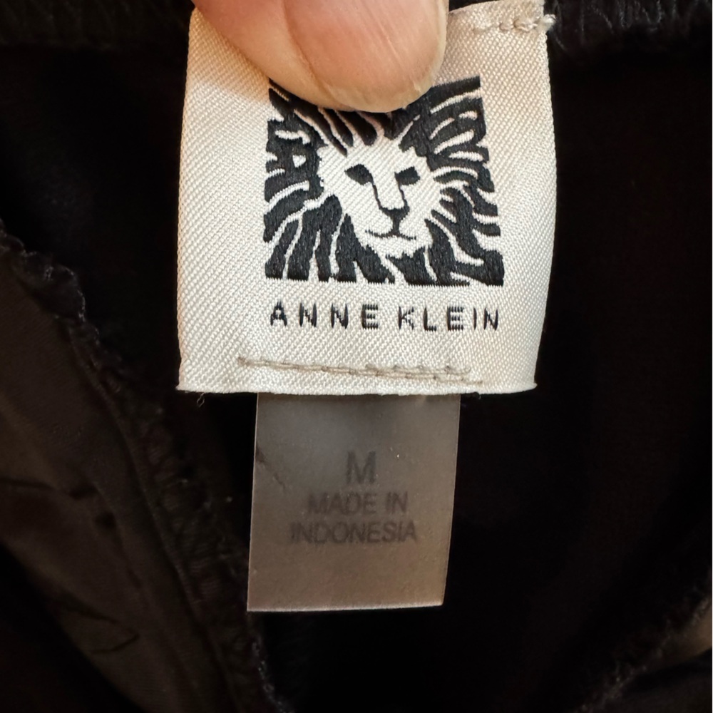 Anne Klein Black Stretch Pull-On Pants with Gold Stud Accents - Picture 5 of 6
